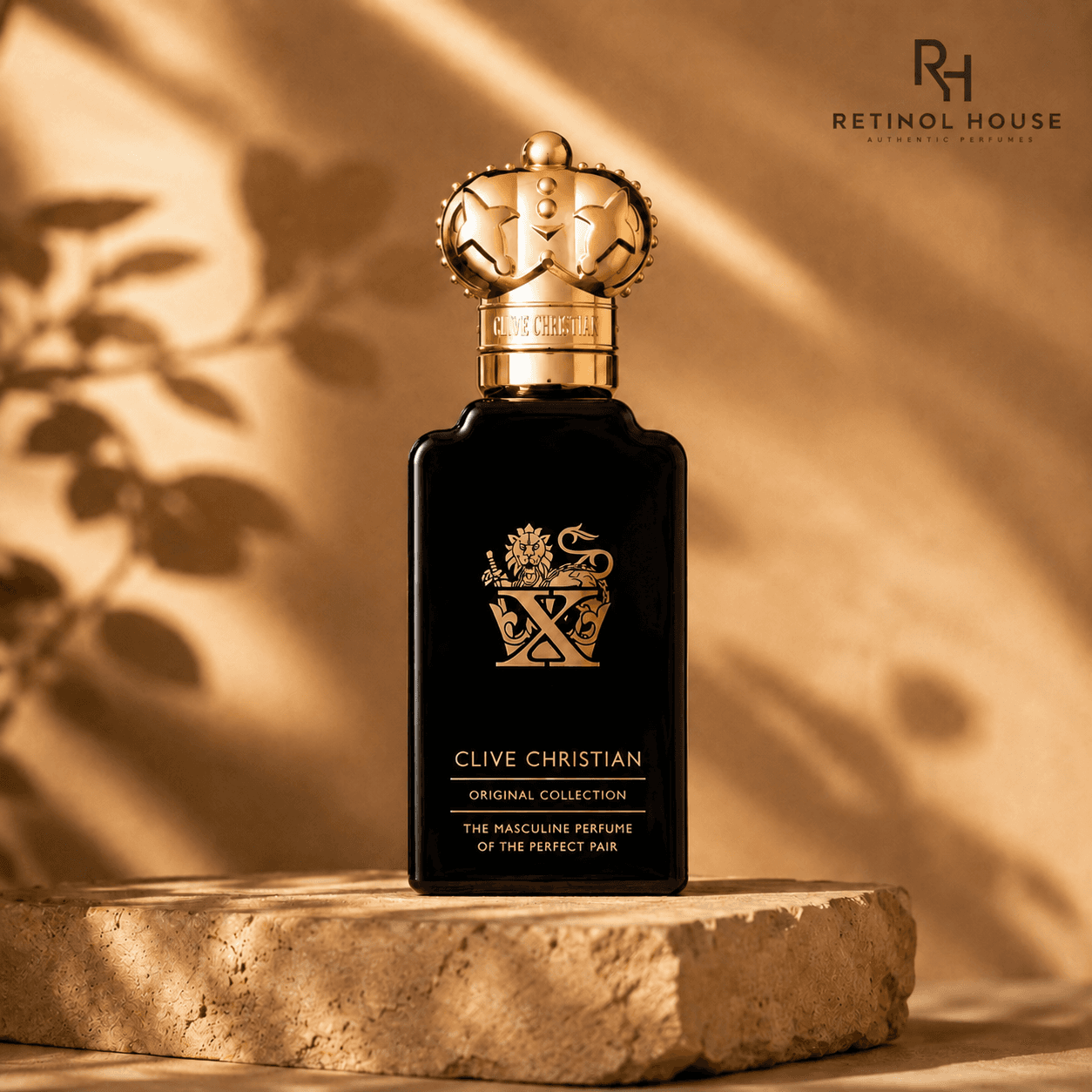 Elegant display of perfume bottles